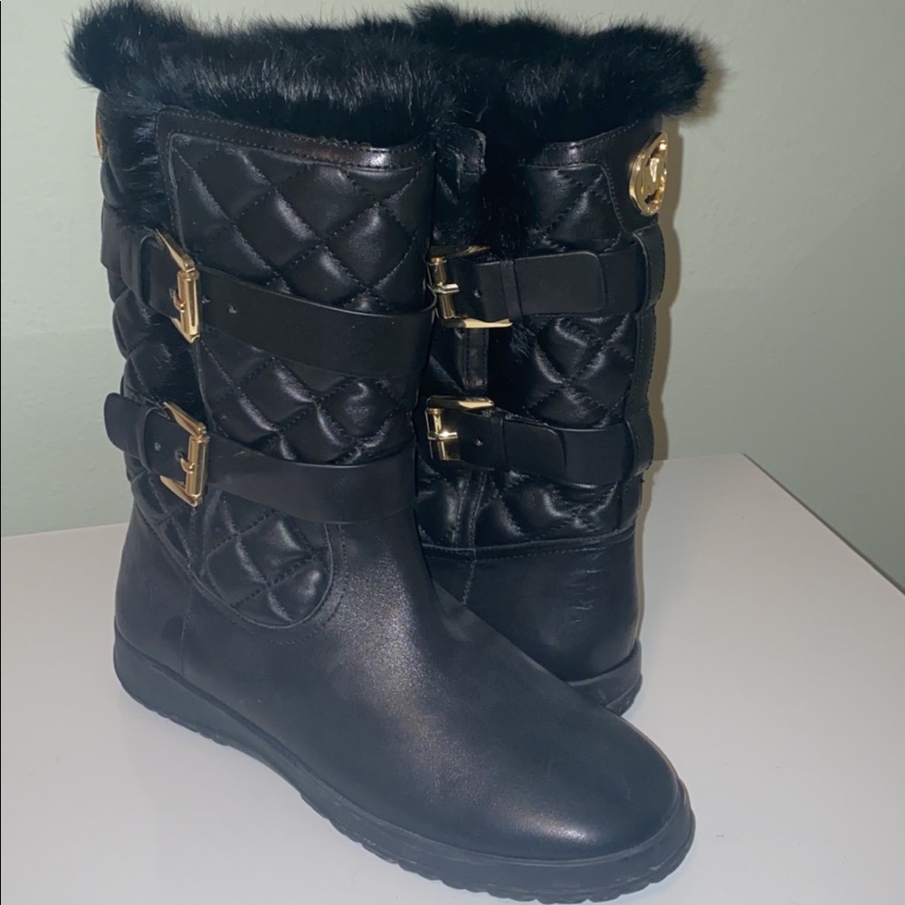 Michael Kors Faux Fur Mid Calf Boots